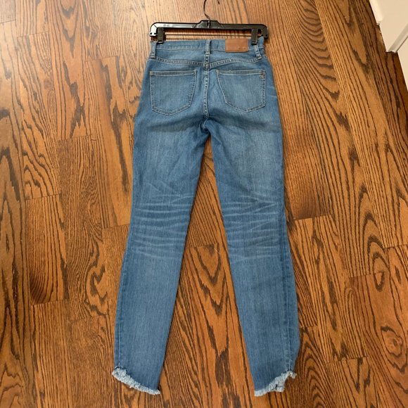 Madewell 10" High-Rise Skinny Jeans: Cutout Tulip Hem Edition Size 25 - Picture 8 of 8